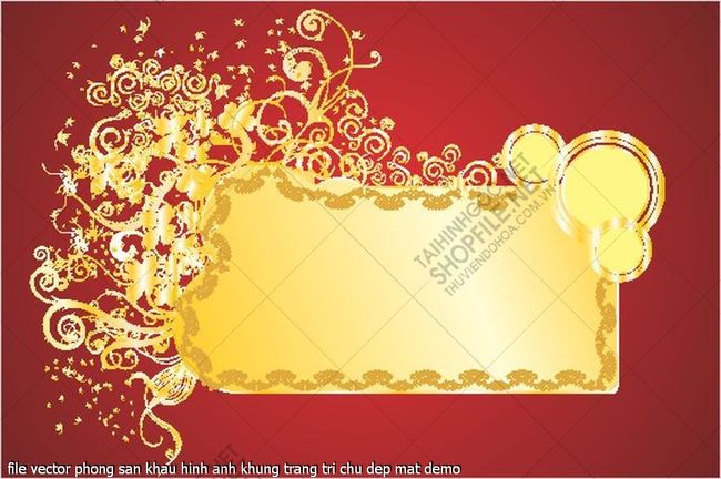 file vector phong san khau hinh anh khung trang tri chu dep mat